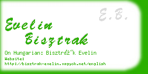 evelin bisztrak business card